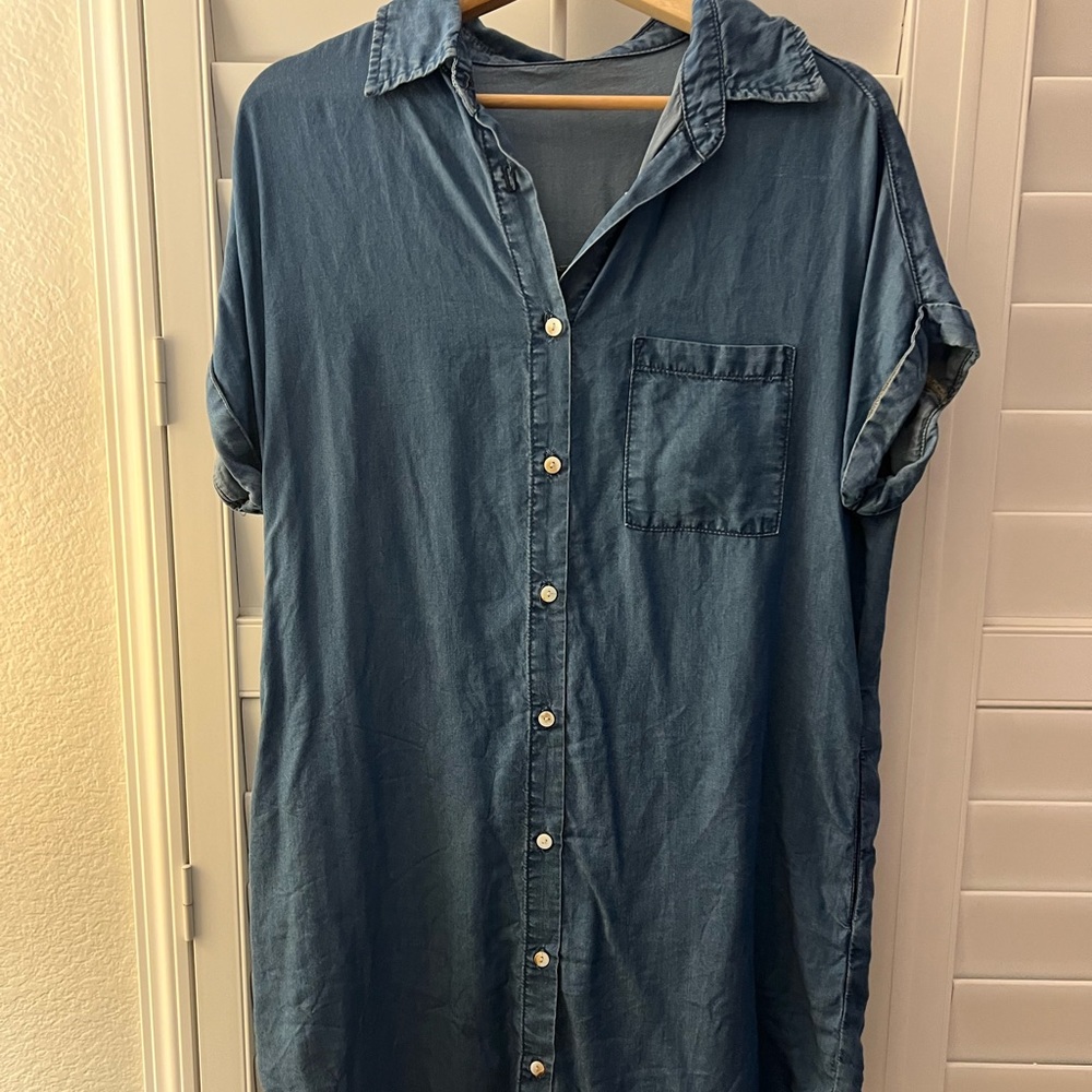 Denim Button Dress